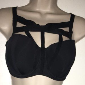 Adore me Underwire Balconette Bra Size 42DD Black New